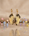 Amber earrings, gold-plated silver 925 "Delčia's light"