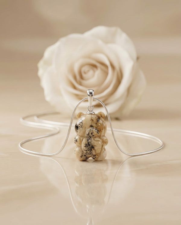 Gintaro pakabukas, sidabras 925 "Širdies draugas"