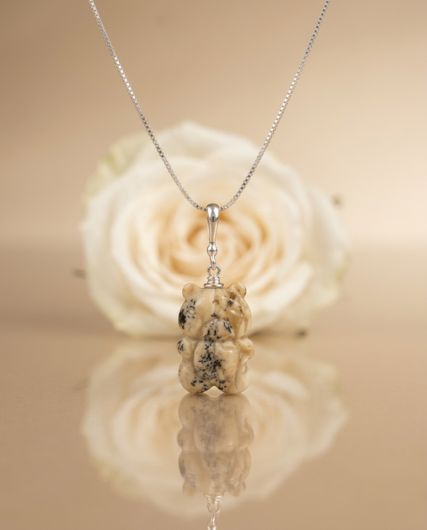 Gintaro pakabukas, sidabras 925 "Širdies draugas"