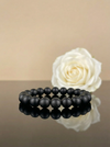 Matte black amber bracelet bracelet 10mm "Black"
