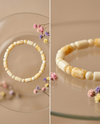 Matte amber bracelet "Black boulders"
