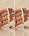 Matte amber bracelet "Black boulders"