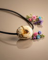 Amber pendant, silver 925 "Mars"