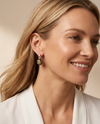 Amber earrings, silver 925 "Asteroids"