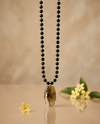 Amber necklace 51cm, gold-plated silver 925 "Bellum dandelion"
