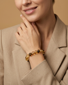 Matte amber bracelet "Black boulders"