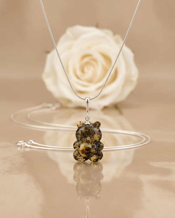 Gintaro pakabukas, sidabras 925 "Žvaigždžių draugas"