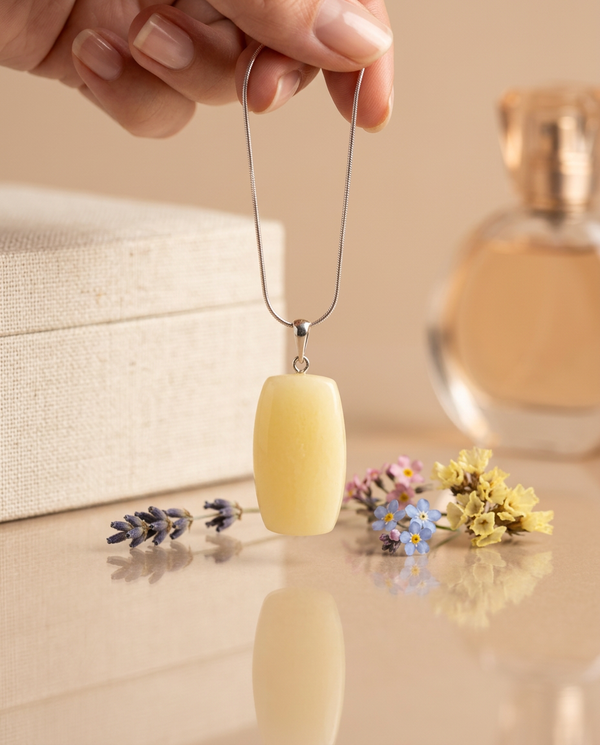 Amber pendant, gold-plated silver 925 "Harmony"