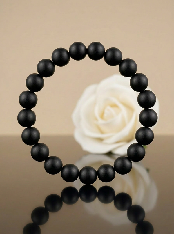 Juoda gintaro apyrankė  7mm "Juoda"