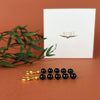 Juodo gintaro auskarai, auksuotas sidabras 925 "Cherry drops"