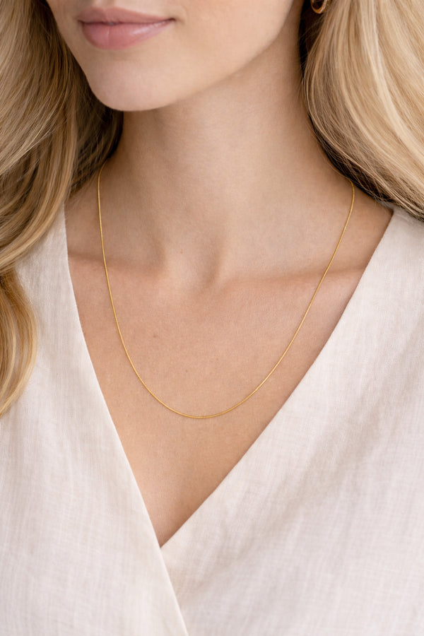 55cm ilgio Auksuota sidabro grandinėlė AG925