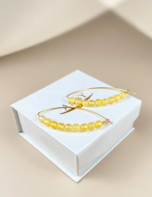 Gintaro auskarai, auksuotas sidabras 925 "Švytintis drugys"