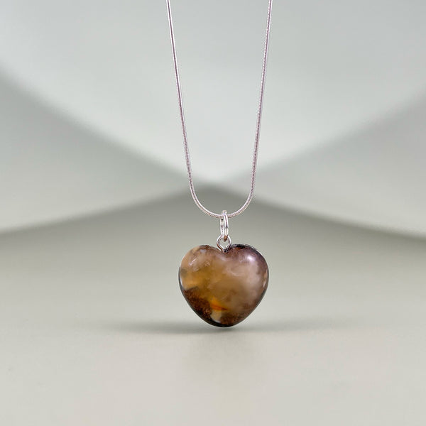 Amber pendant, silver 925 "Ray of Love"