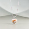 Amber pendant, gold-plated silver 925 "Warmth of Love"
