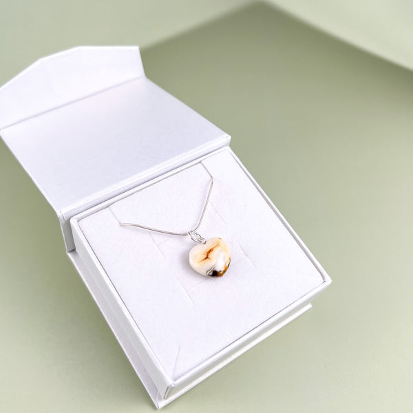 Amber pendant, gold-plated silver 925 "Warmth of Love"