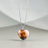 Amber heart, gold-plated silver 925 "Feeling"