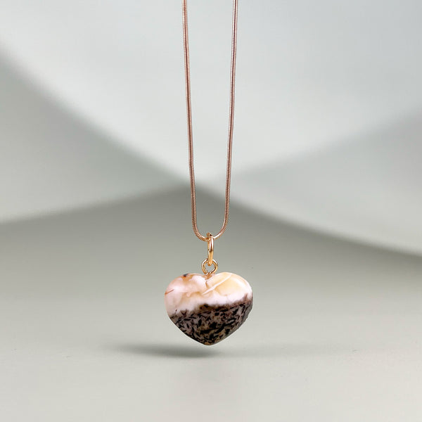 Gintaro širdis, auksuotas sidabras 925 "Juoda balta"