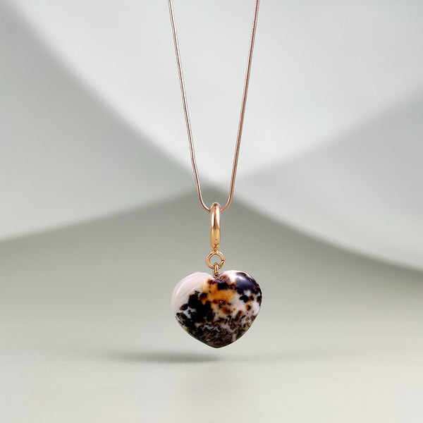 Gintaro širdis, auksuotas sidabras 925 "Nuotykis"