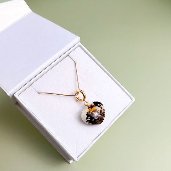 Gintaro širdis, auksuotas sidabras 925 "Nuotykis"