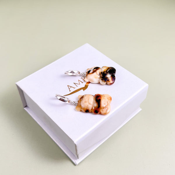 Gintaro auskarai, sidabras 925 "Pasaka"