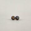 Neblizgaus gintaro auskarai vinukai 10mm skersmens, auksuotas sidabras 925 "Visata"