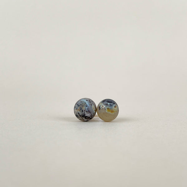 Neblizgaus gintaro auskarai vinukai 10mm skersmens,  sidabras 925 "Visata"