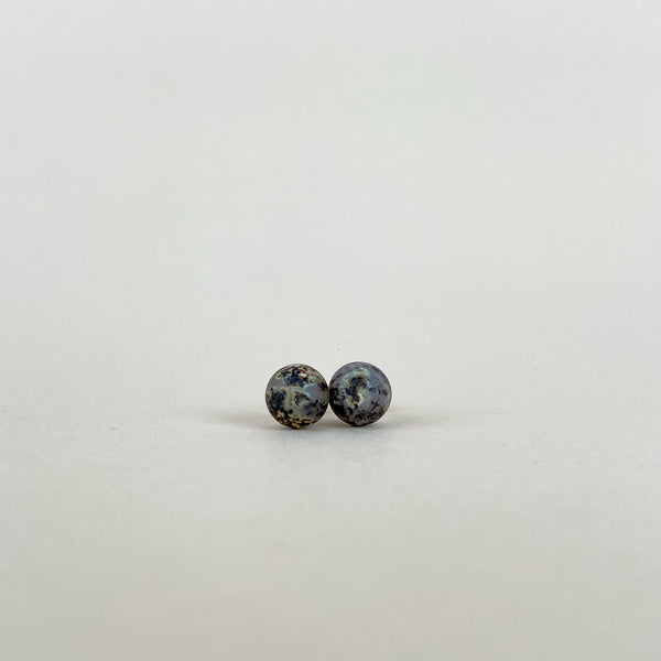 Neblizgaus gintaro auskarai vinukai 10mm skersmens,  sidabras 925 "Visata"
