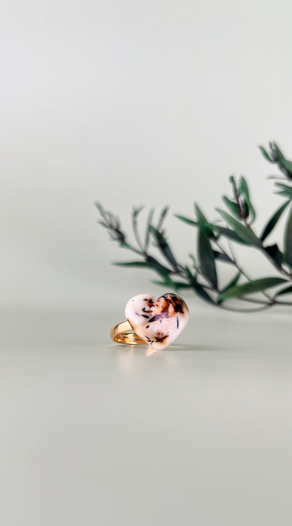 Gintaro žiedas, auksuotas sidabras 925 "Liepsnelė"