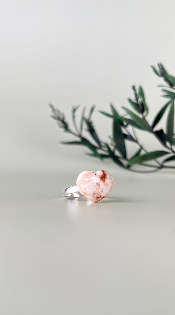 Gintaro žiedas, sidabras 925 "Jausmas"