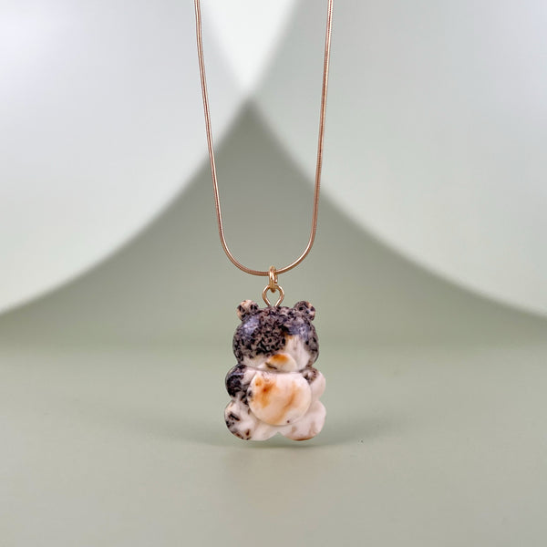 Gintaro pakabukas, auksuotas sidabras 925 "Žingsnis po žingsnio"