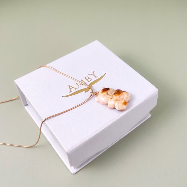 Gintaro pakabukas, auksuotas sidabras 925 "Žvaigždžių draugas"