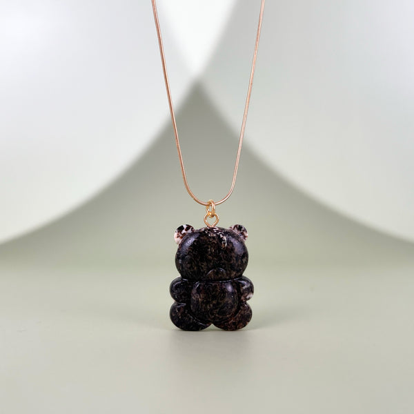 Gintaro pakabukas, auksuotas sidabras 925 "Dviguba apsauga"