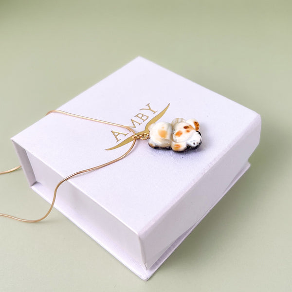 Gintaro pakabukas, auksuotas sidabras 925 "Šviesos palydovas"