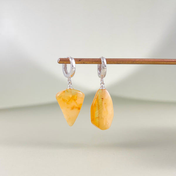 Gintariniai auskarai, sidabras 925 "Dejavu"