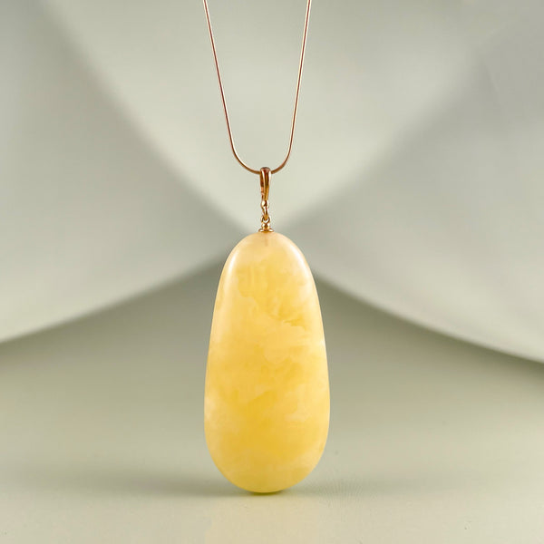 Gintaro pakabukas, auksuotas sidabras 925 "Karališkas"