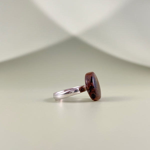 Gintaro žiedas, sidabras 925 "Samana"