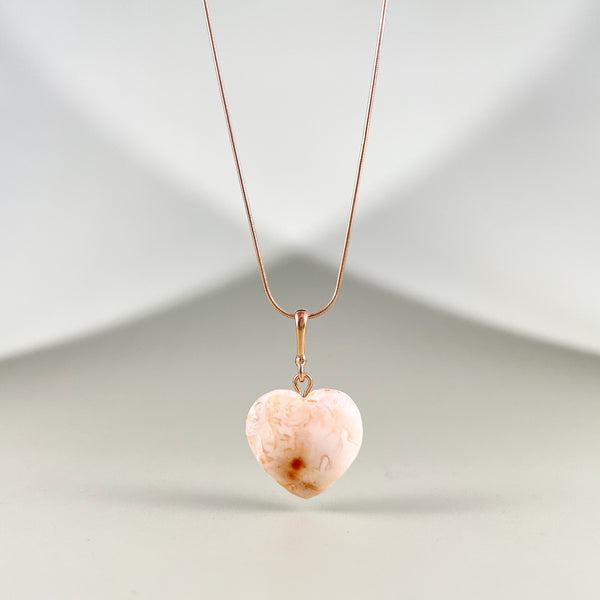 Gintaro širdis, auksuotas sidabras 925 "Balta meilė"