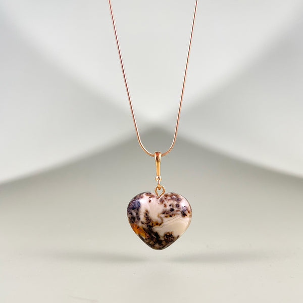 Gintaro širdis, auksuotas sidabras 925 "Kupina nuotykių"