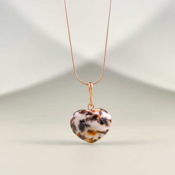 Gintaro širdis, auksuotas sidabras 925 "Marguolė"