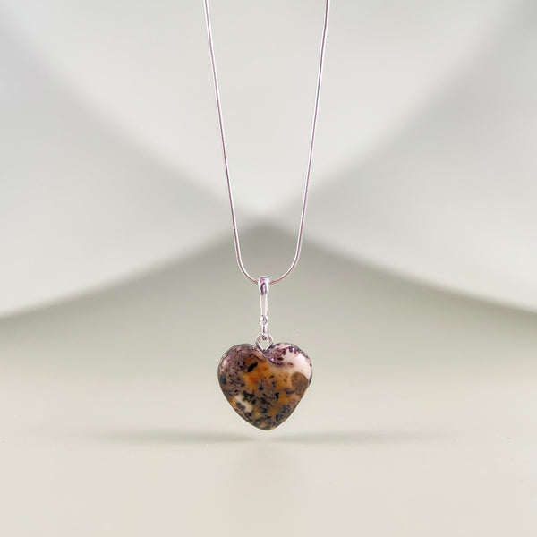 Gintaro širdis, sidabras 925 "Mylinti"