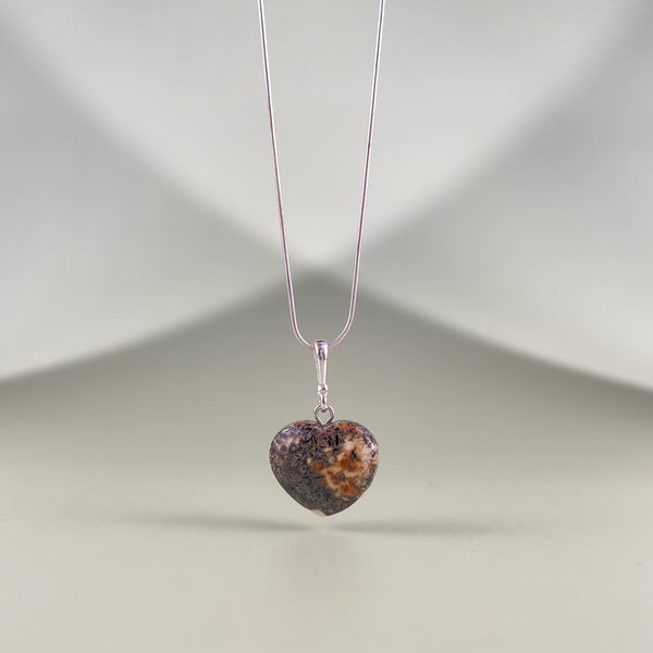 Gintaro širdis, sidabras 925 "Krisliukas"