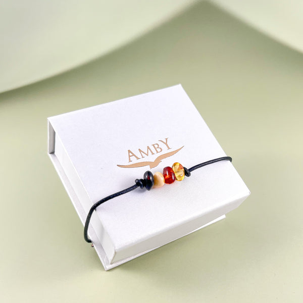 Gintaro apyrankė, dydis reguliuojamas "Spalvos"