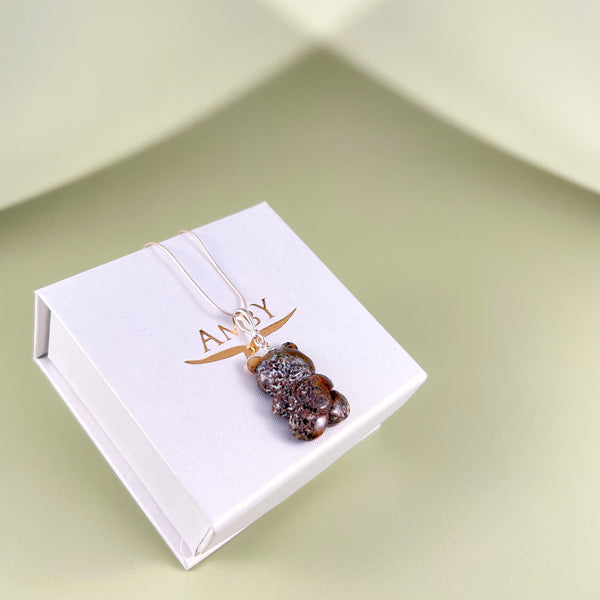 Gintaro pakabukas, sidabras 925 "Murkliukas"