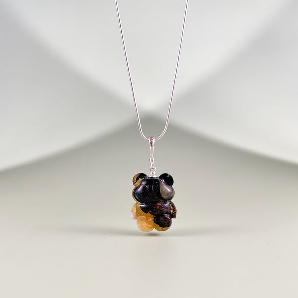 Gintaro pakabukas, sidabras 925 "Naktinukas"