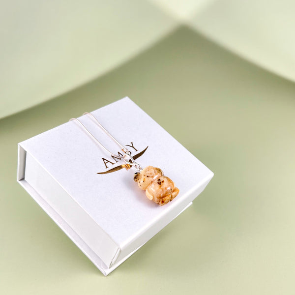 Gintaro pakabukas, sidabras 925 "Džiaugsmelis"