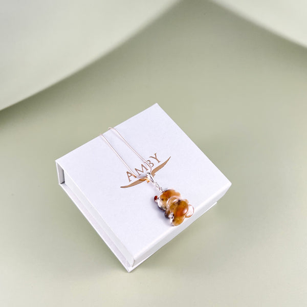 Gintaro pakabukas, sidabras 925 "Žiogutis"