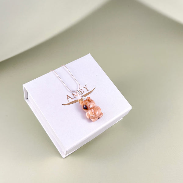 Gintaro pakabukas, sidabras 925 "Tylutis"