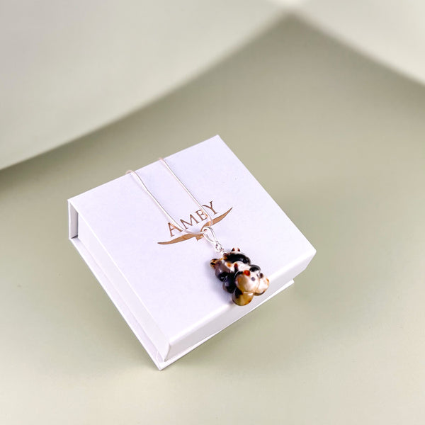 Gintaro pakabukas, sidabras 925 "Šešėliukas"