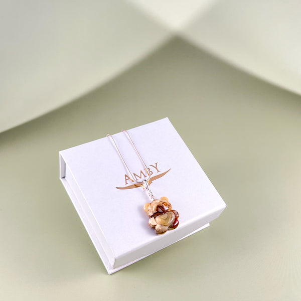 Gintaro pakabukas, sidabras 925 "Šmaikštuolis"