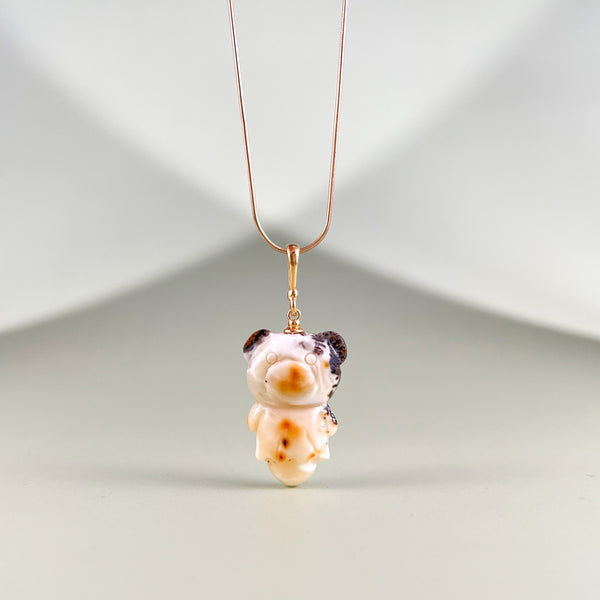 Gintaro pakabukas, auksuotas sidabras 925 "Naktukas"